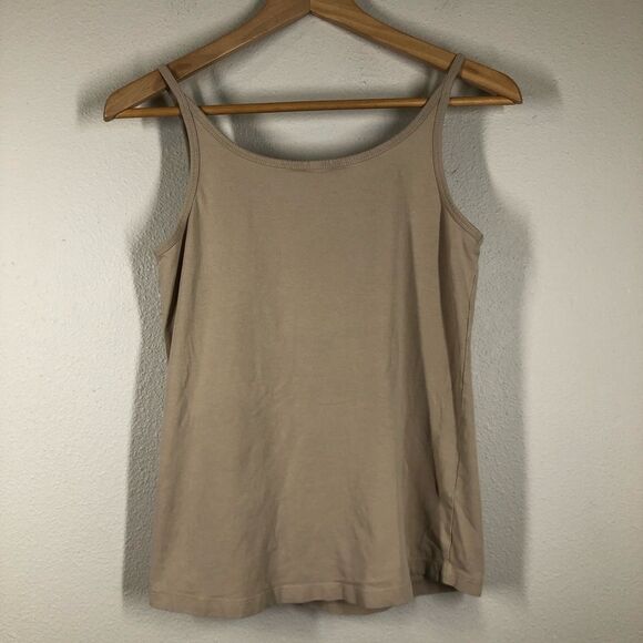 Sundance Tan Cotton Spandex Tank Top Nude Neutral Cami Basic Stretch Size Medium - Picture 4 of 4